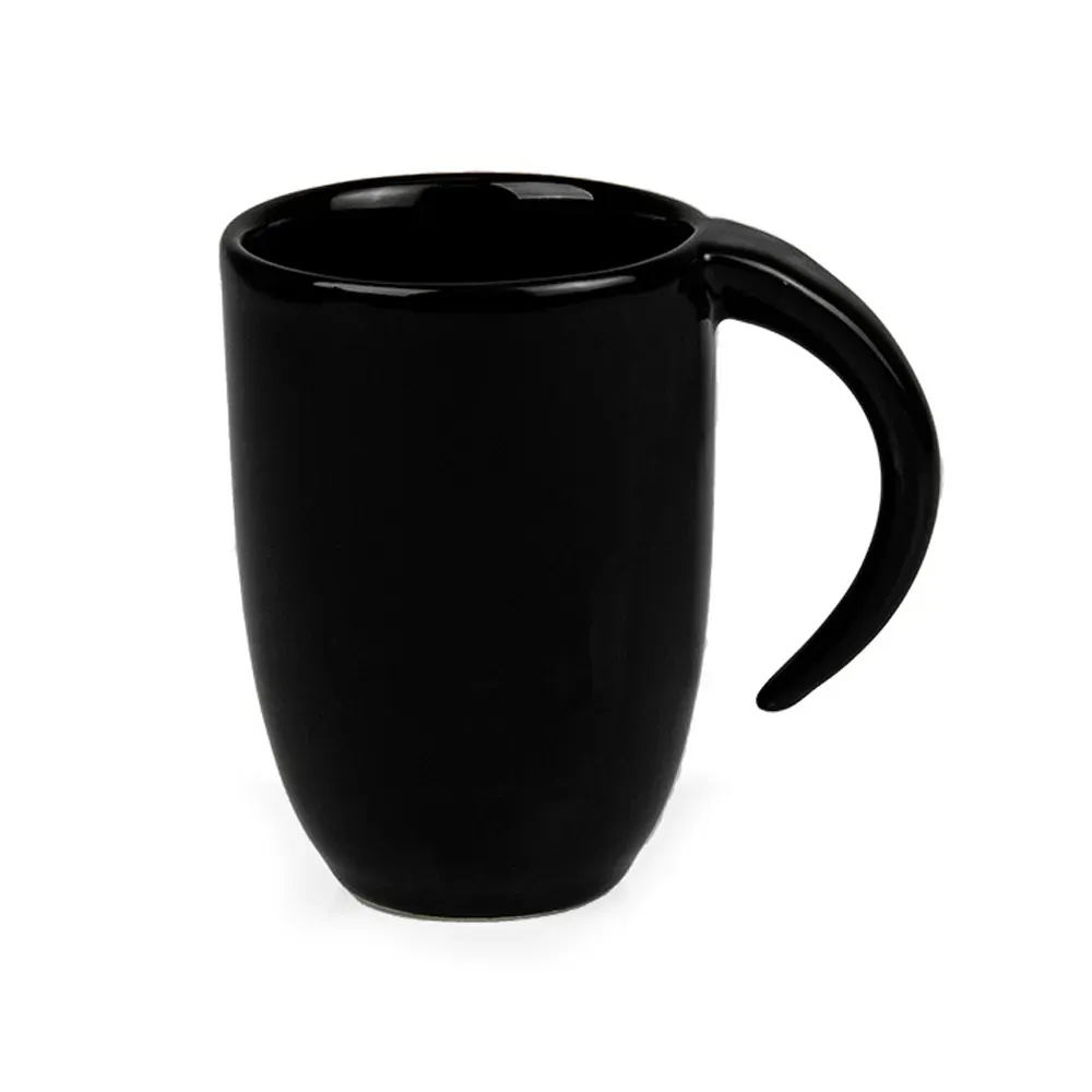 Caneca Em Cerâmica Preta - 350Ml - Thumbnail 2