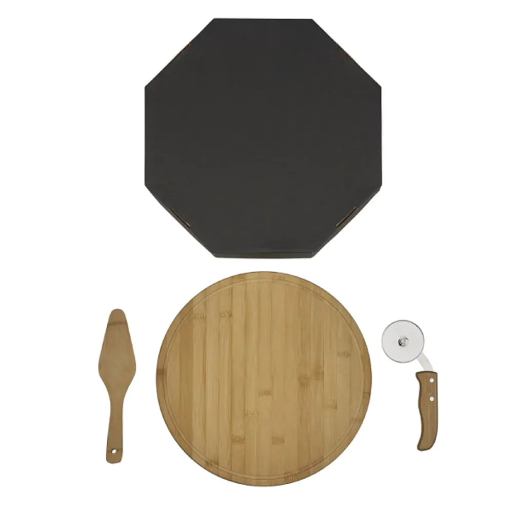 Conj. Para Pizza Em Bambu 35 Cm - 3 Pçs - Thumbnail 3