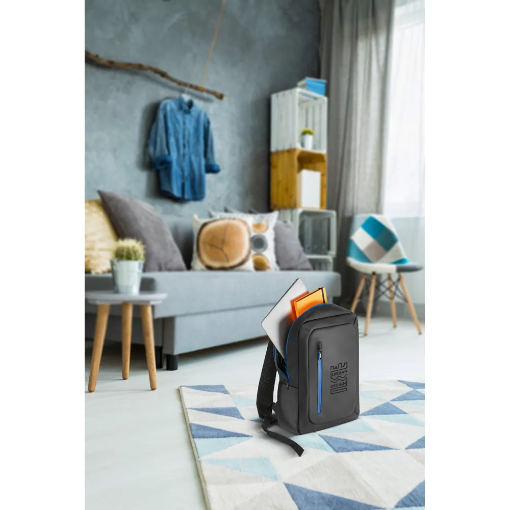 OSASCO. Mochila para notebook (15.6'') em 600D com revestimento à água (10 L) - Thumbnail 8