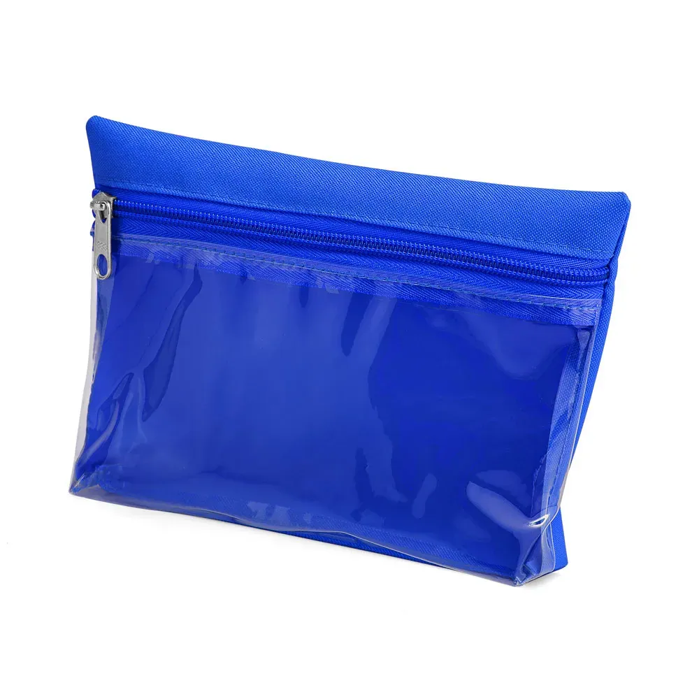 Necessaire Em Oxford / Pvc - Azul - 19X12,5Cm