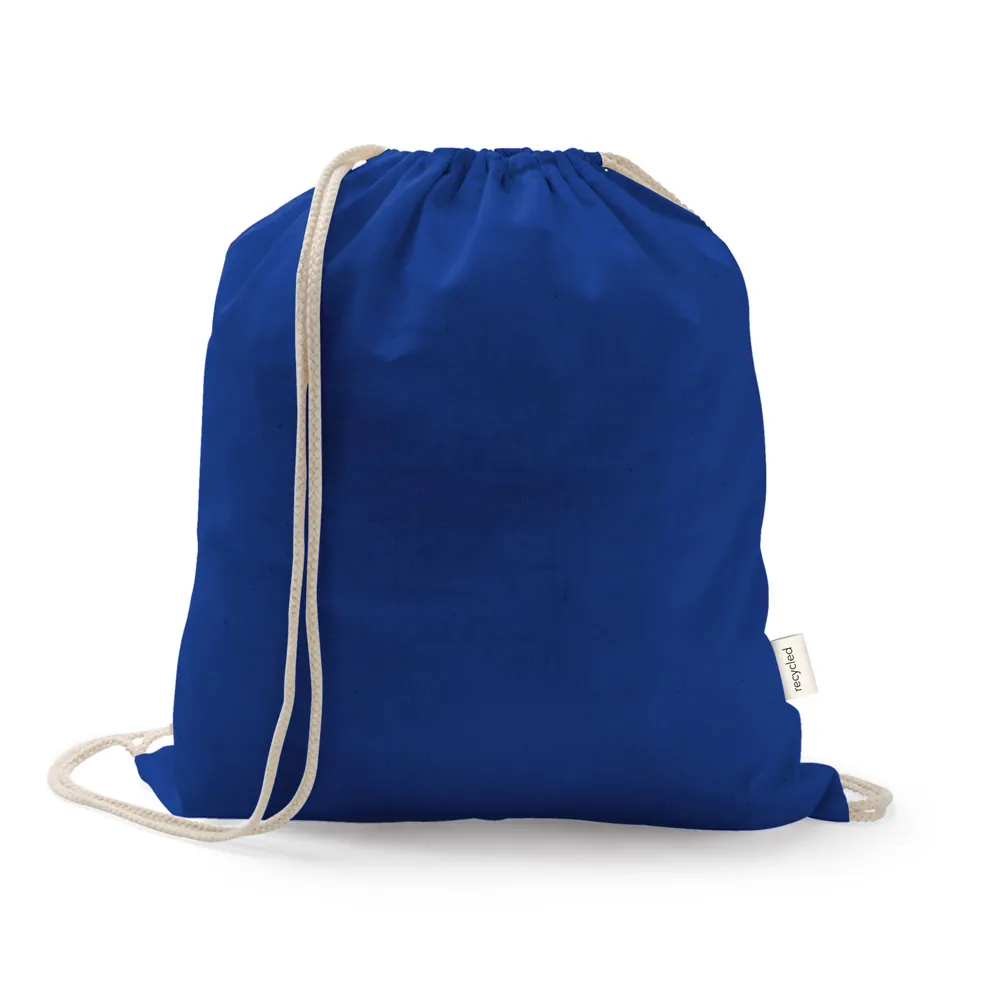 ISTANBUL. Sacola tipo mochila em 70% algodão reciclado e 30% poliéster reciclado (150 g/m²) sem tingimento - Thumbnail 6