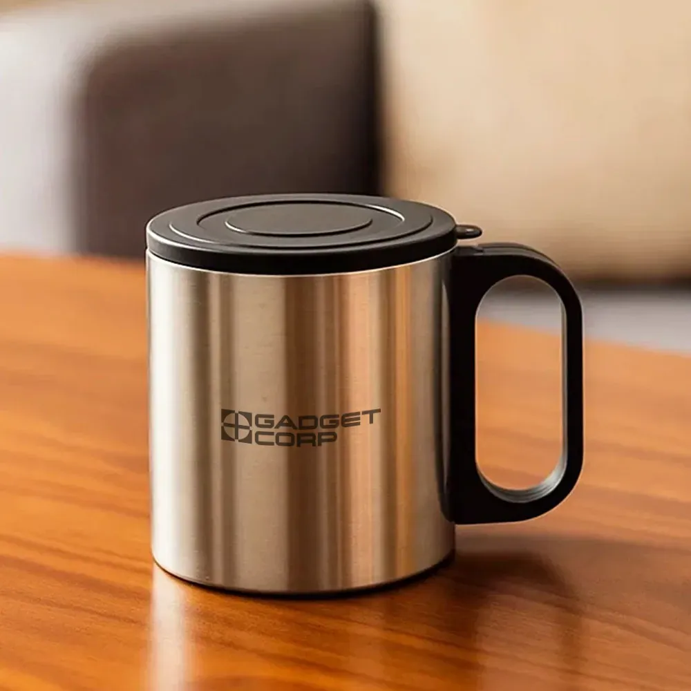 Caneca Em Aço Inox Com Tampa - 180 Ml - Thumbnail 2