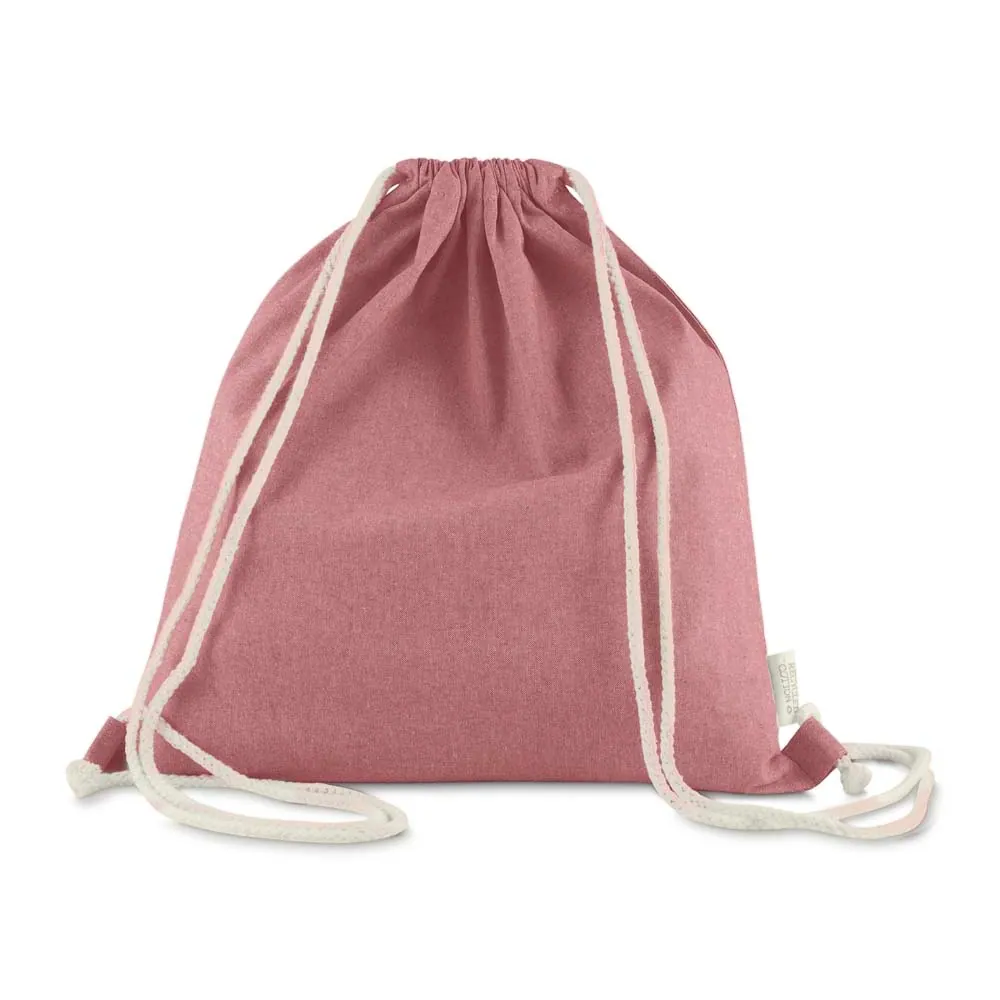 Sacola/Mochila em algodão mescla reciclado 140g/m² - Thumbnail 10