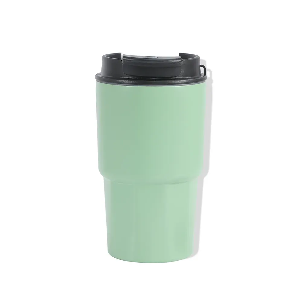 Copo Térmico Em Aço Inox - Verde Claro - 450 Ml - Thumbnail 3