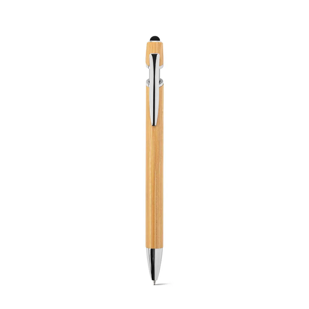 BLANC BAMBOO. Caneta esferográfica em bambu, com detalhes em alumínio cromado - Thumbnail 2