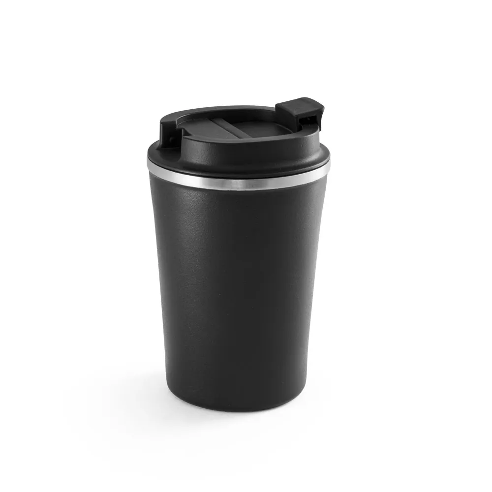 PHELPS. Copo de viagem térmico em aço inox e PP, de parede dupla isolada a vácuo (470 mL) - Thumbnail 2