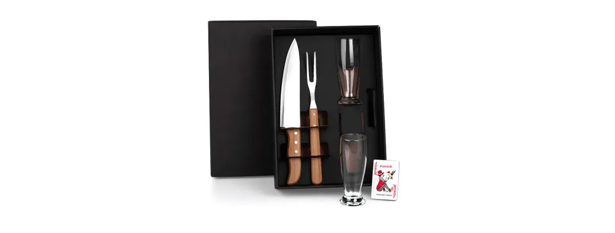 Kit De Copos E Facas - 5 Pçs