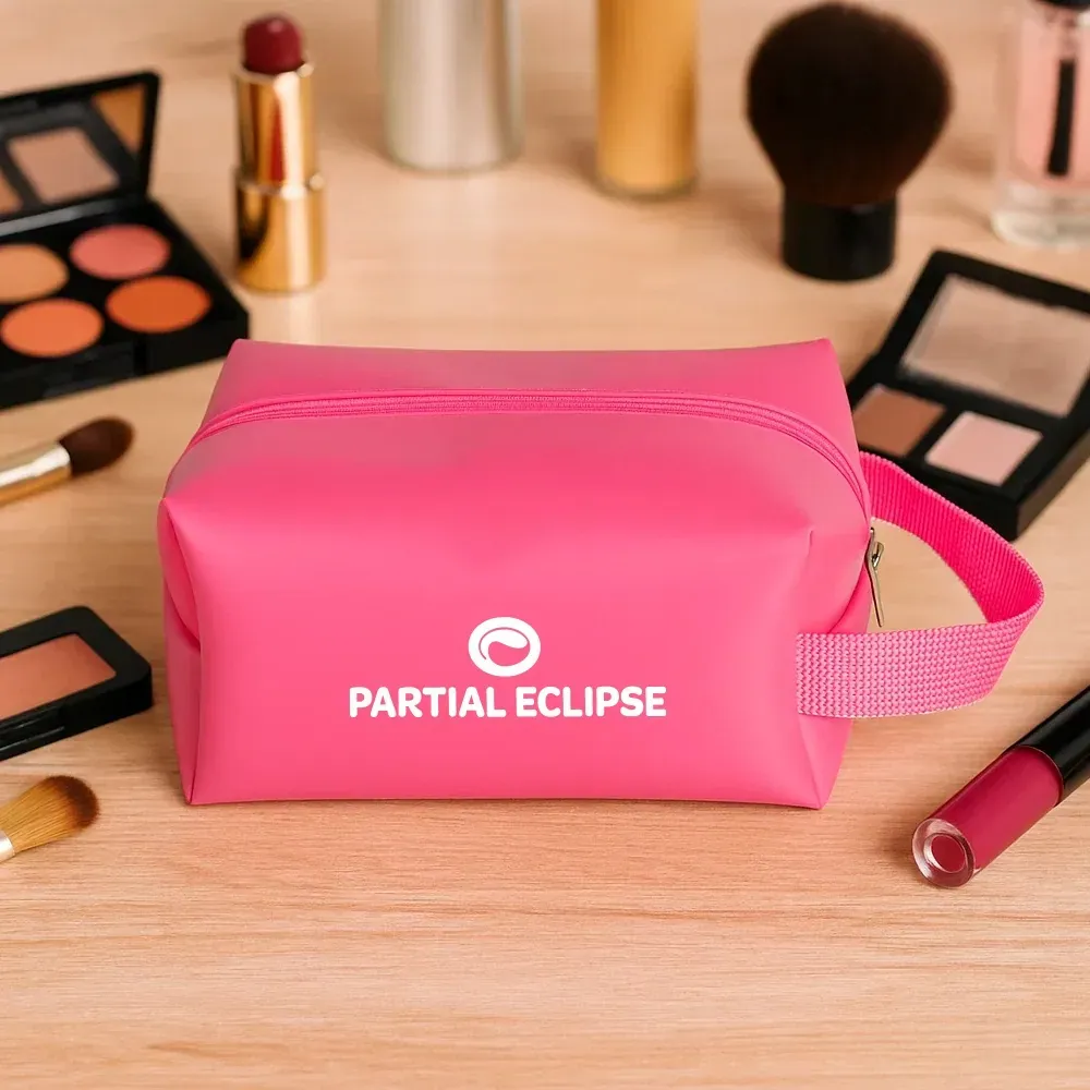 Necessaire C/ Alça Em Material Sintético - Rosa - Thumbnail 5