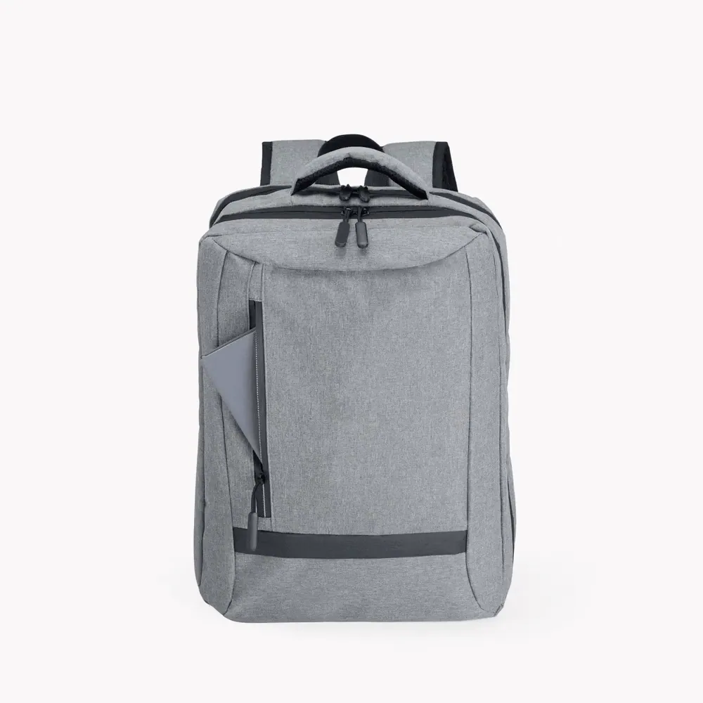 Mochila Em Poliéster 300D - Melange Cinza - 18L - Thumbnail 2