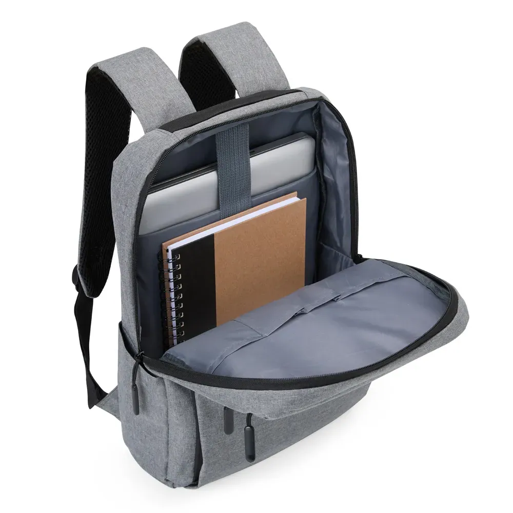 Mochila Em Poliéster 300D - Melange Cinza - 14L - Thumbnail 5