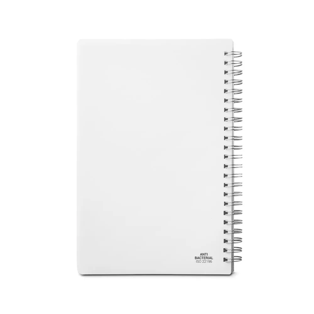 COBEN. Caderno A5 de capa flexível em PP, com tratamento antibacteriano e páginas pautadas recicladas - Thumbnail 3