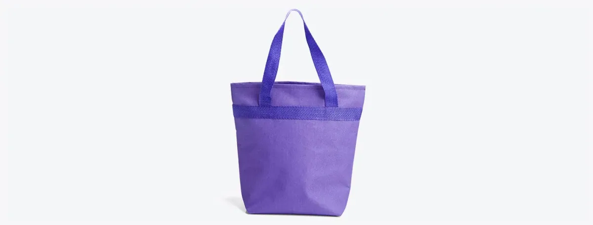 Sacola Com Bolso Externo Em Nylon 600 - Roxo - 5L - Thumbnail 6