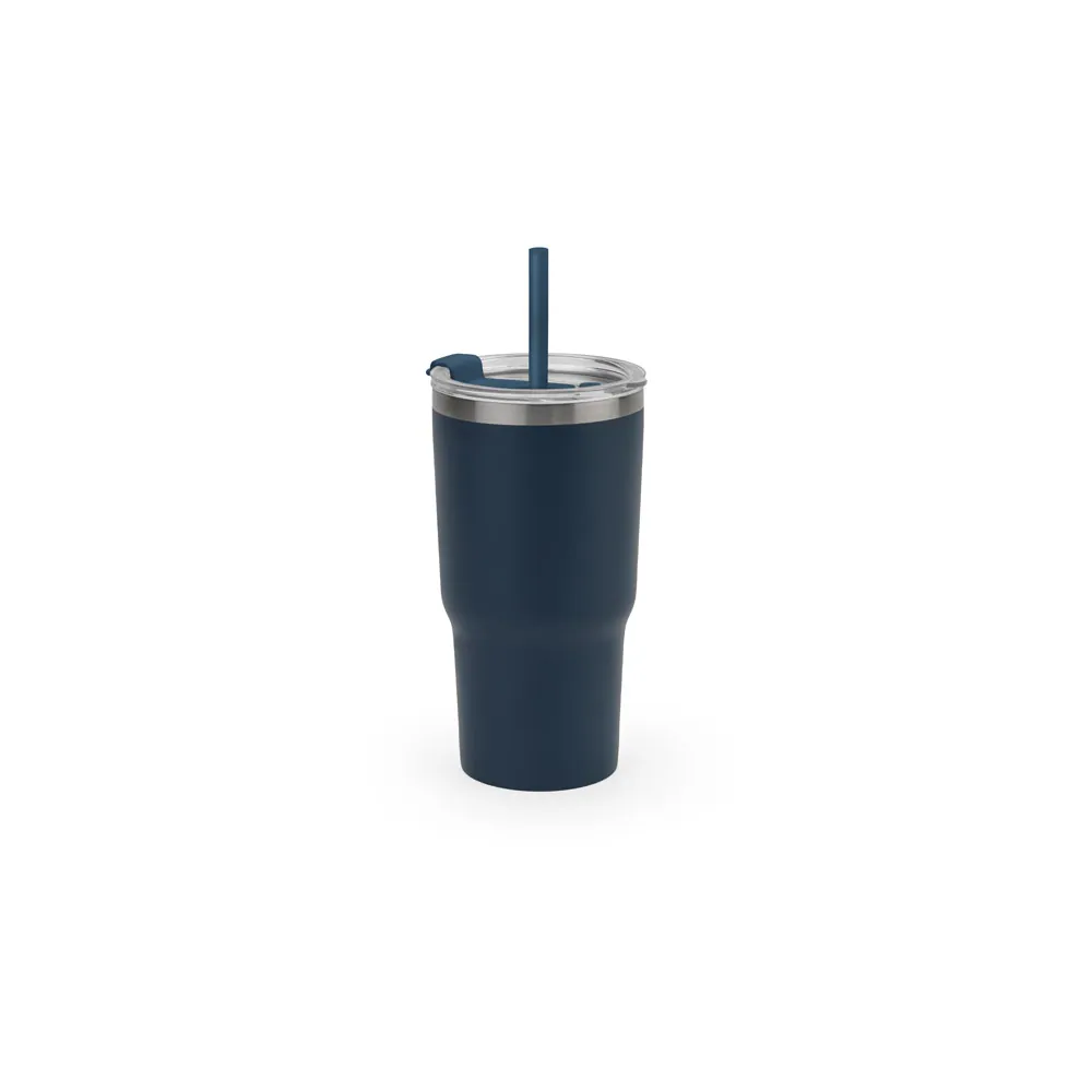JOYNER M. Copo de viagem térmico e compacto, em aço inox 91% reciclado de parede dupla isolada a vácuo, com acabamento mate (600 mL) - Thumbnail 10