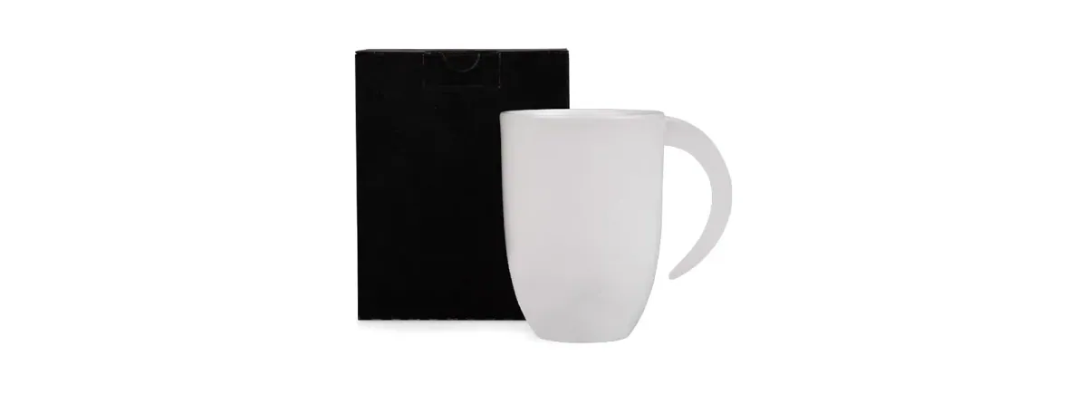 Caneca Em Cerâmica Branca - 350Ml