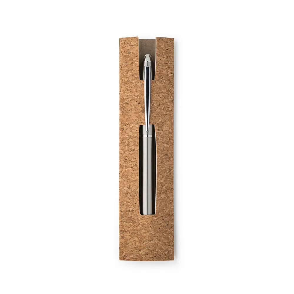 ALEXA BK. Caneta esferográfica em aço inox 53% reciclado e escrita em preto - Thumbnail 4