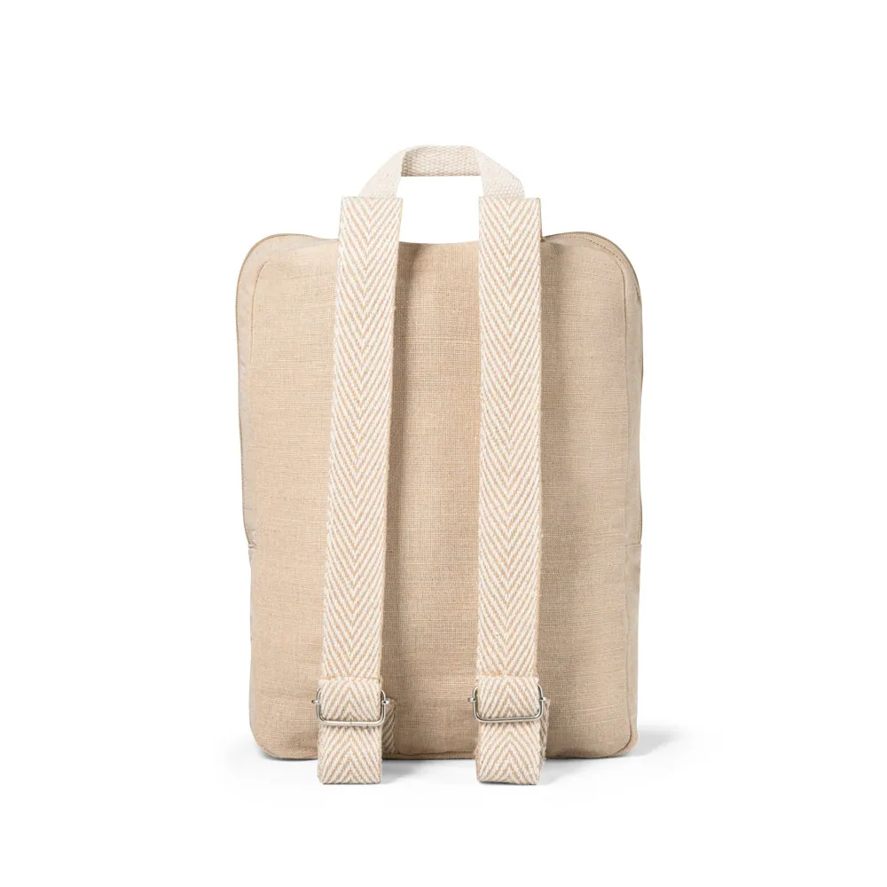 MARBELLA. Mochila em juco (mistura de algodão e juta, 275 g/m²) 7 L - Thumbnail 3
