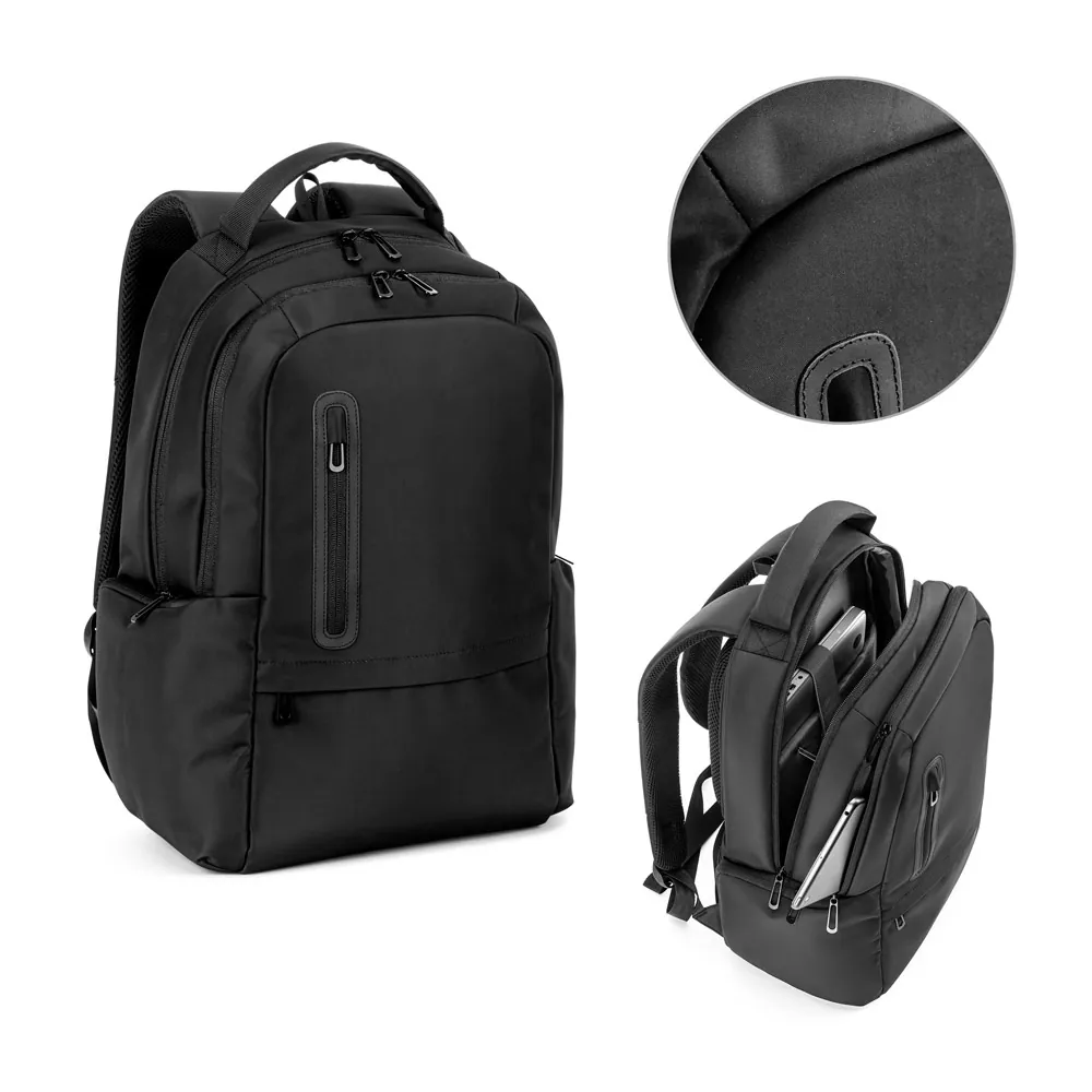 BOSTON SOLID. Mochila para notebook (17") em nylon 150D com 2 compartimentos acolchoados