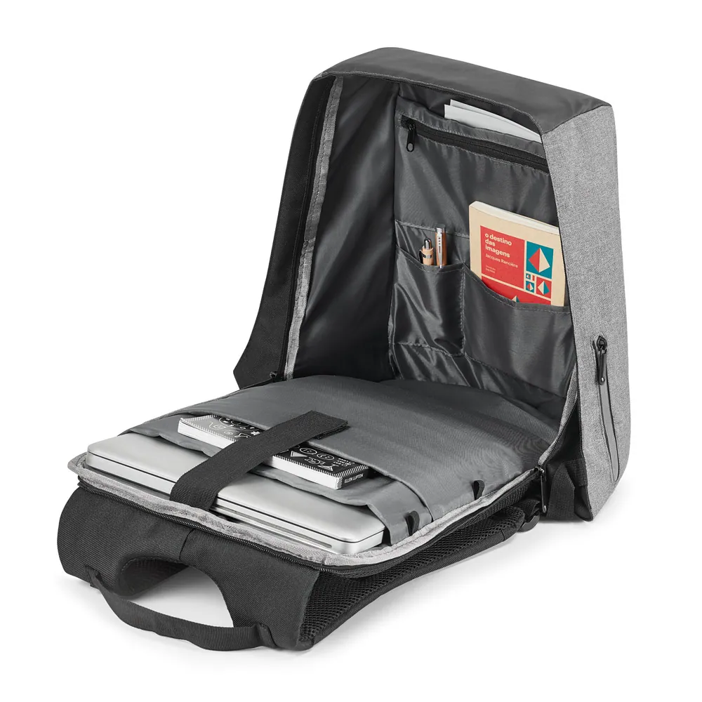 AVEIRO. Mochila para notebook (15.6'') com sistema antirroubo em 900D de alta densidade e tarpaulin (25 L) - Thumbnail 3