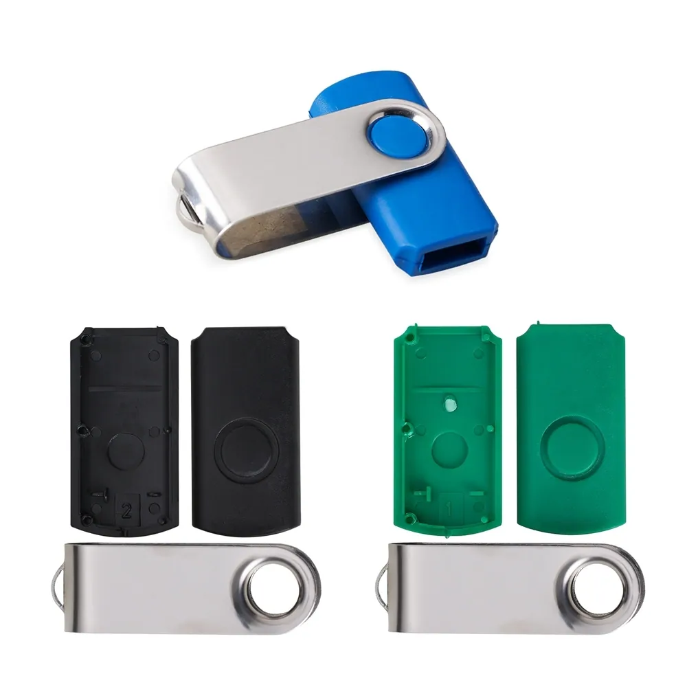 Carcaça Pen Drive Giratório Brilhante - Thumbnail 2