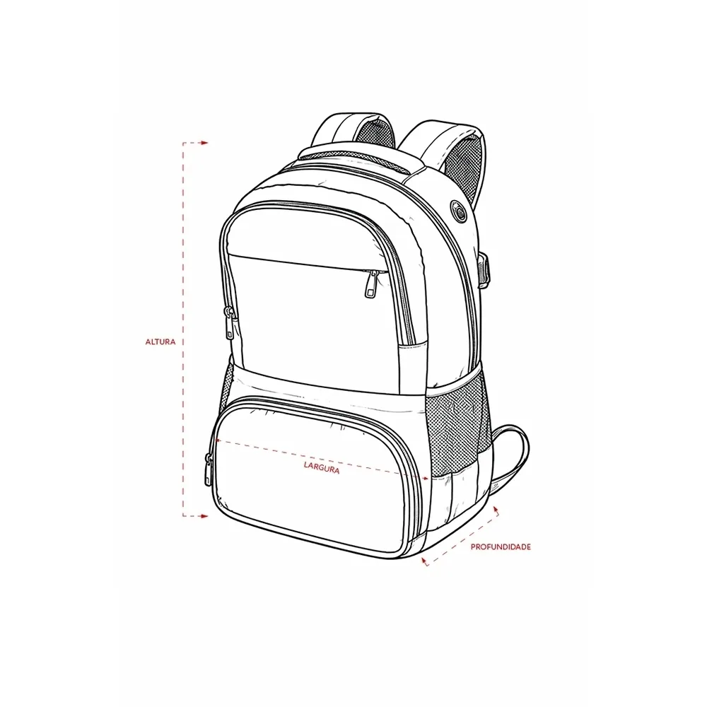 Mochila Poliéster USB 26L - Thumbnail 7