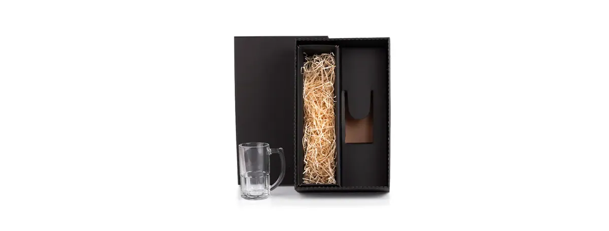 Caneca De Vidro P/ Chopp / Cerveja - 340 Ml - 1 Pç - Com Espaço Para A Garrafa