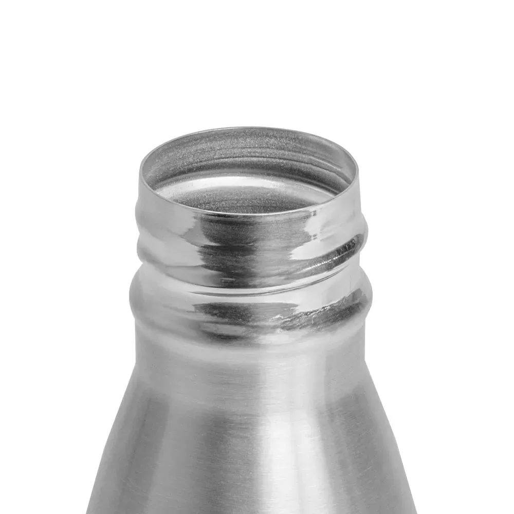 Garrafa Com Tampa Em Aço Inox - Prata - 750Ml - Thumbnail 4