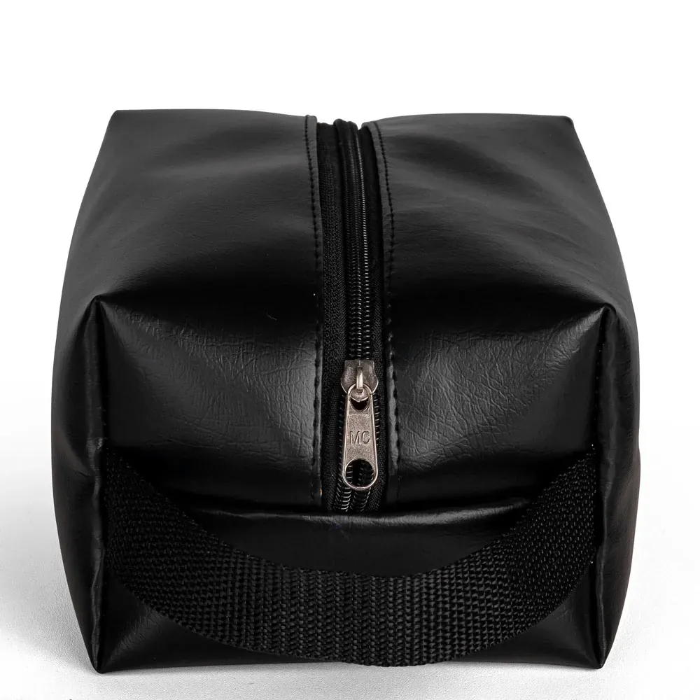 Necessaire C/ Alça Em Material Sintético - Preta - Thumbnail 12