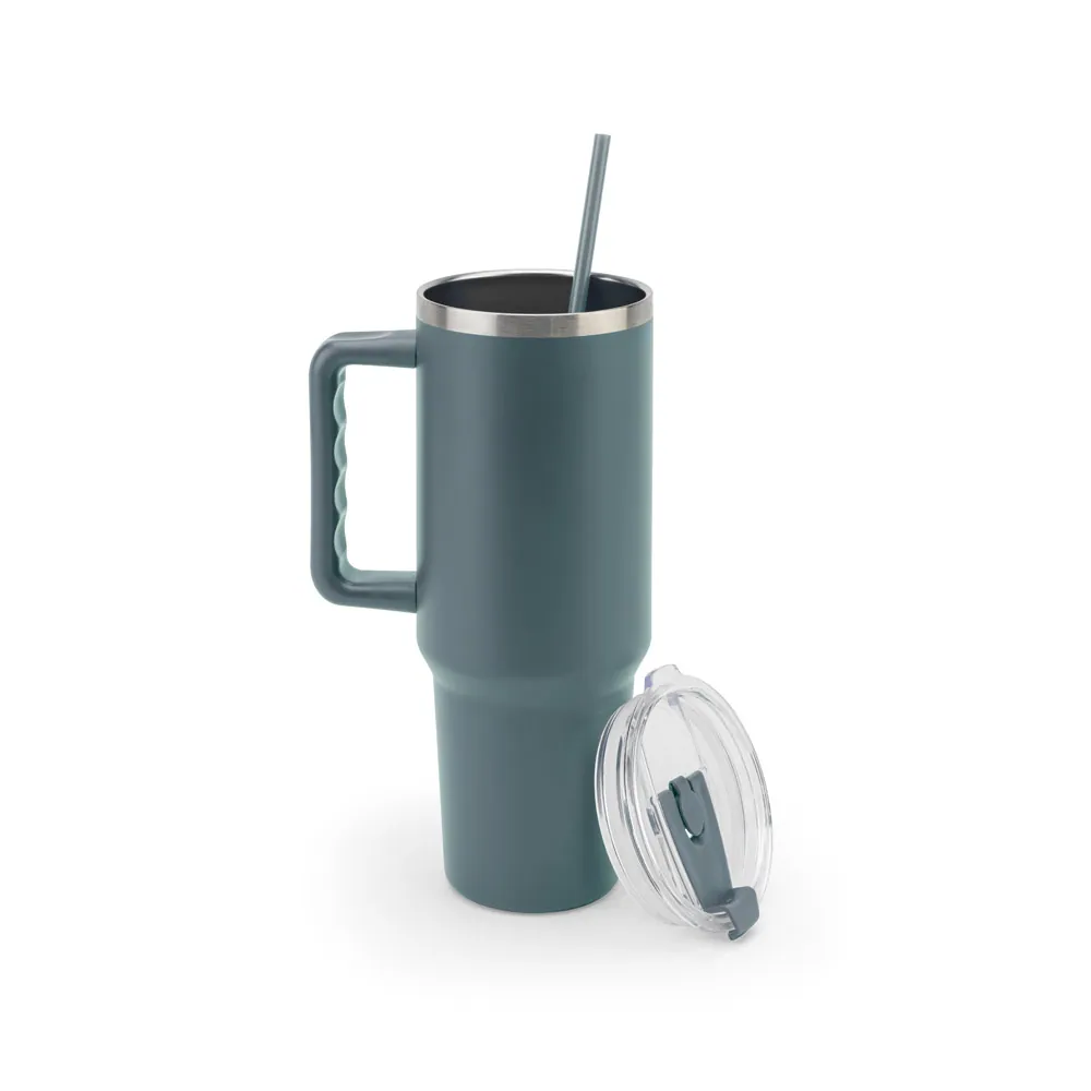 JOYNER XL. Copo de viagem térmico, de grande dimensão, em aço inoxidável 91% reciclado de parede dupla isolada a vácuo (1300 mL) - Thumbnail 16