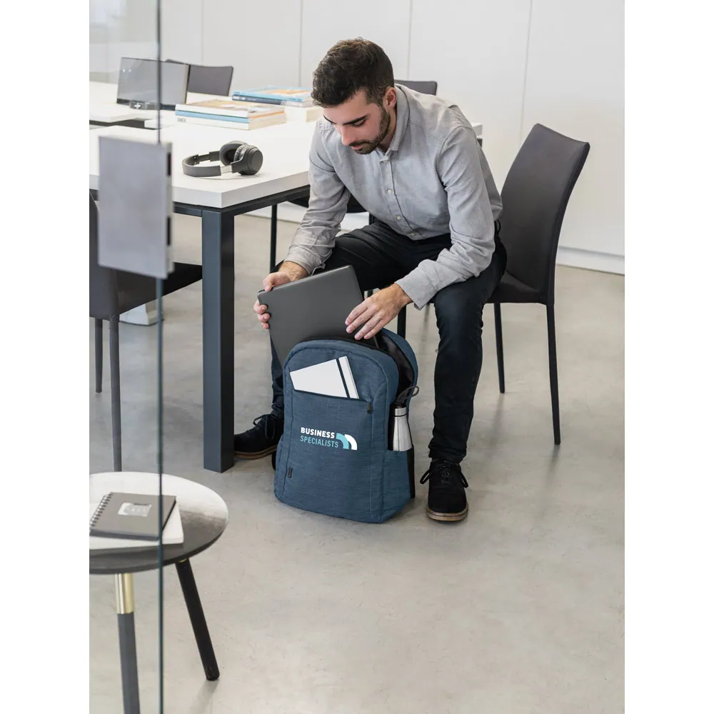 BUSINESS. Mochila para notebook (15.6") em poliéster reciclado 300D com compartimento almofadado (18 L) - Thumbnail 14