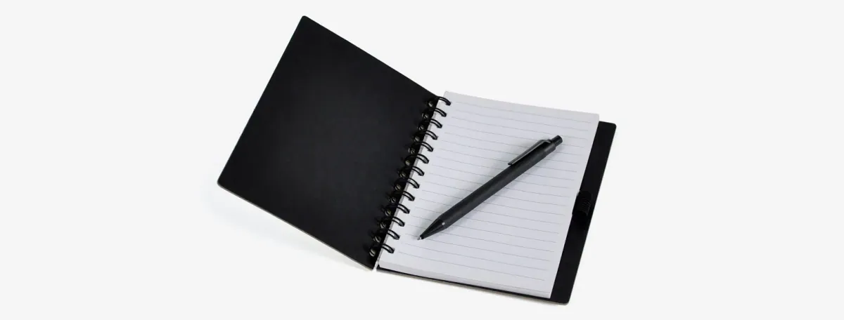 Caderno Espiral Com Capa Dura E Caneta Reciclados - Thumbnail 2