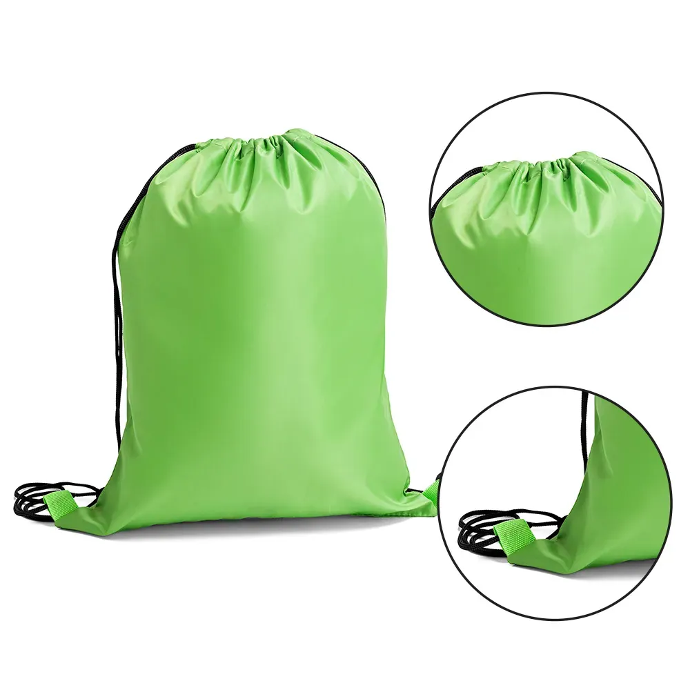 Mochila Sacola Em Nylon 420 - Verde - 40X33Cm