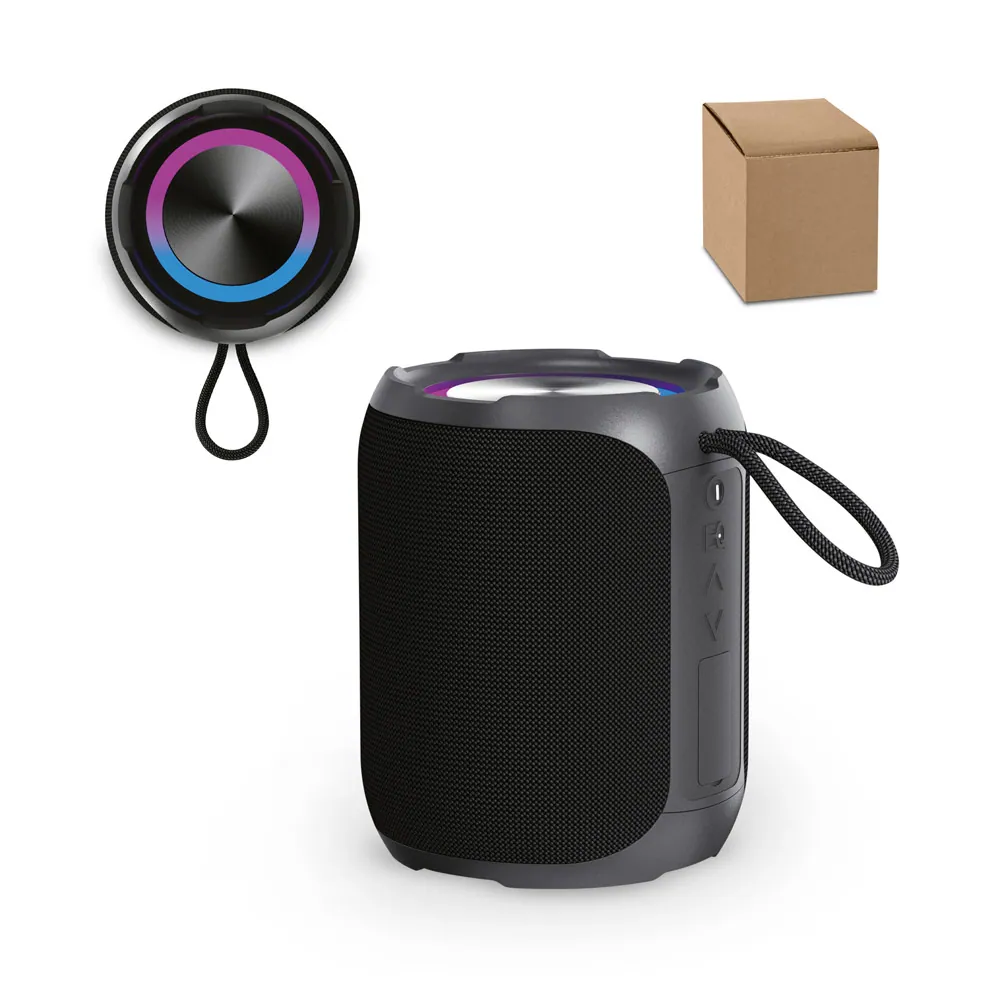 AVICENNA. Caixa de som à prova de água (IPX6), em ABS 100% reciclado (2.600 mAh)
