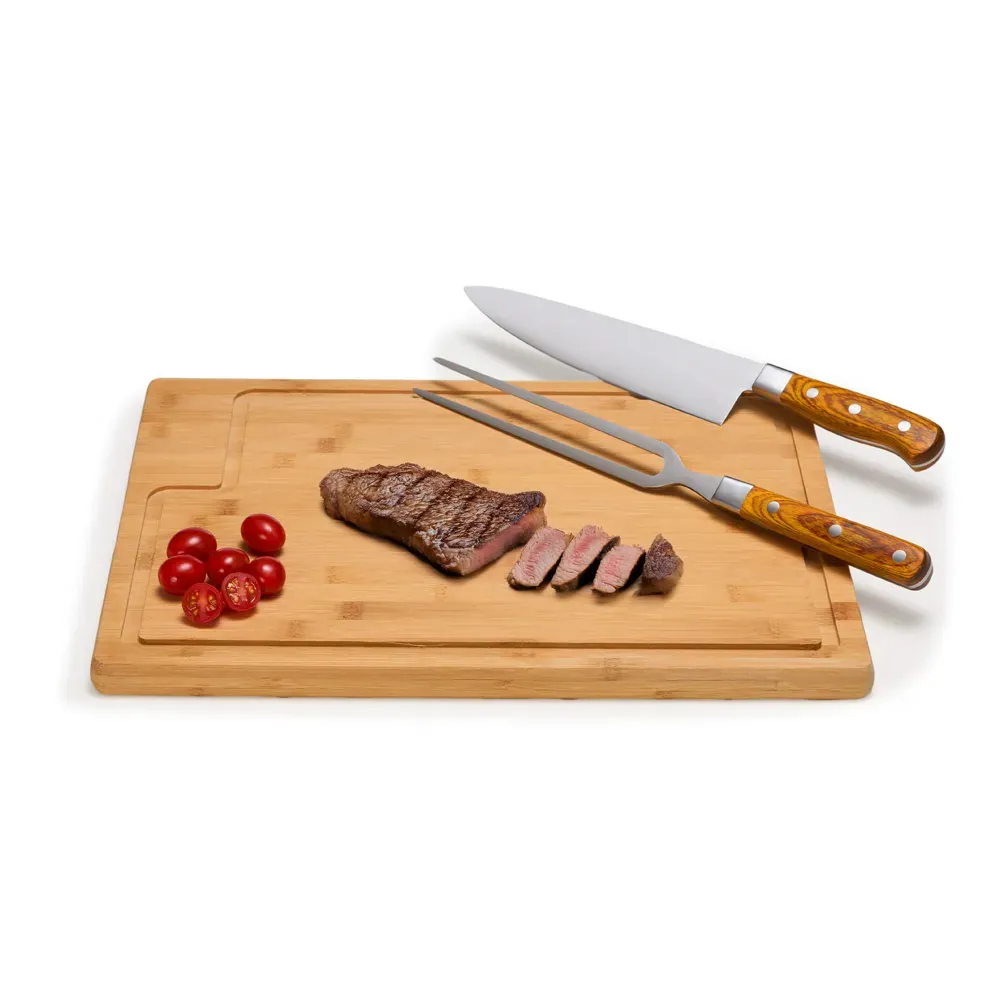 Conj. Para Churrasco Premium Em Bambu / Madeira / Inox - 3 Pçs - Thumbnail 3