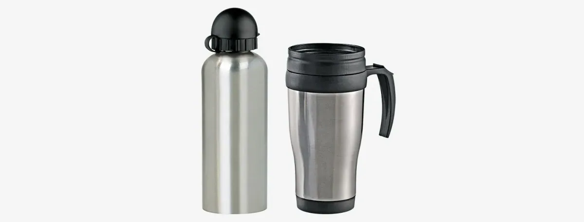 Conj. De Squeeze E Caneca Em Aço Inox 600/410 Ml- 2 Pçs - Thumbnail 3