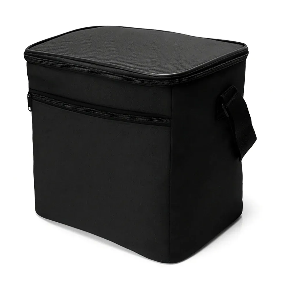 Bolsa Térmica Preta Em Polyester 600D/Peva - 27X20X25Cm