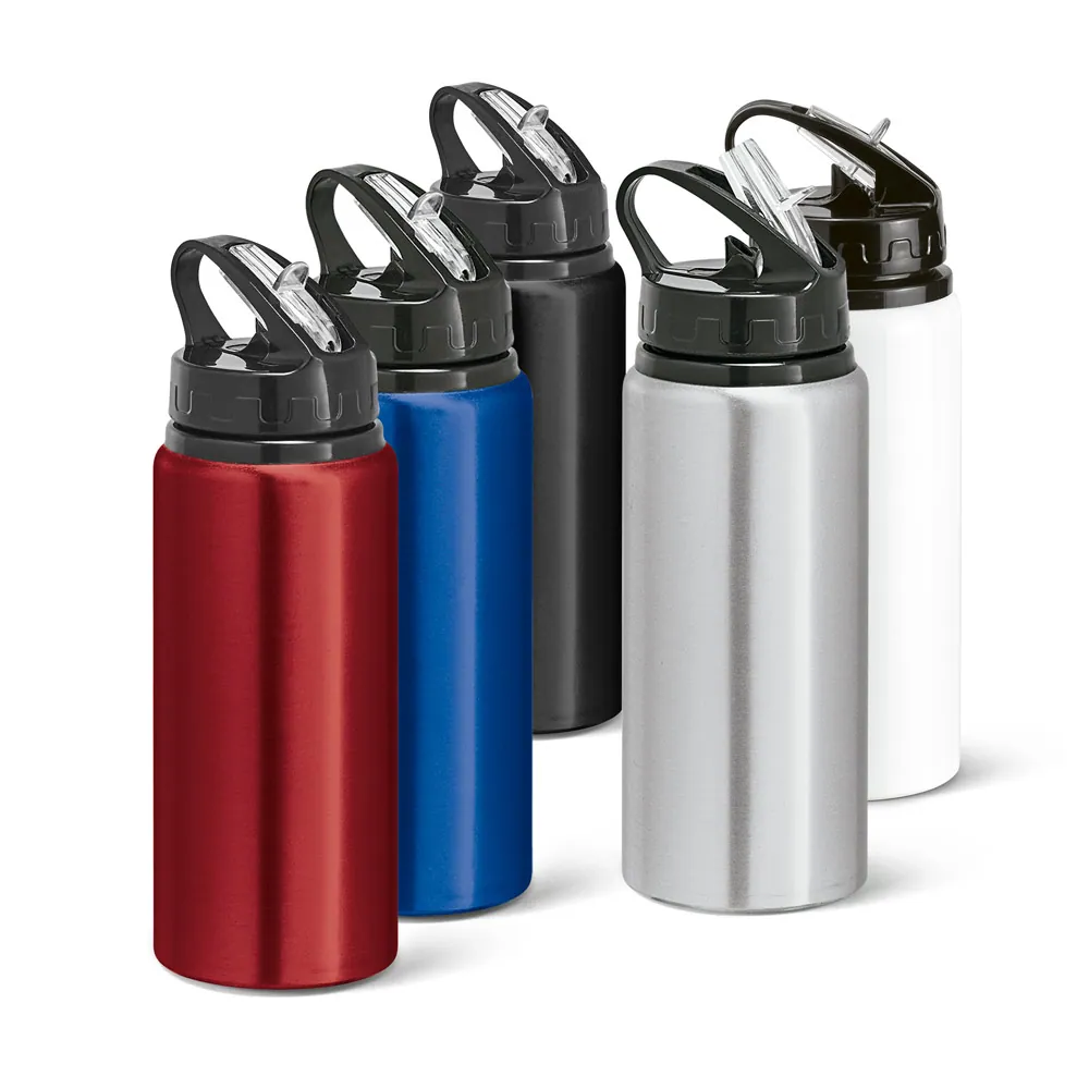 LEMON. Squeeze em alumínio, com bico de canudo flip e canudo (670 mL)