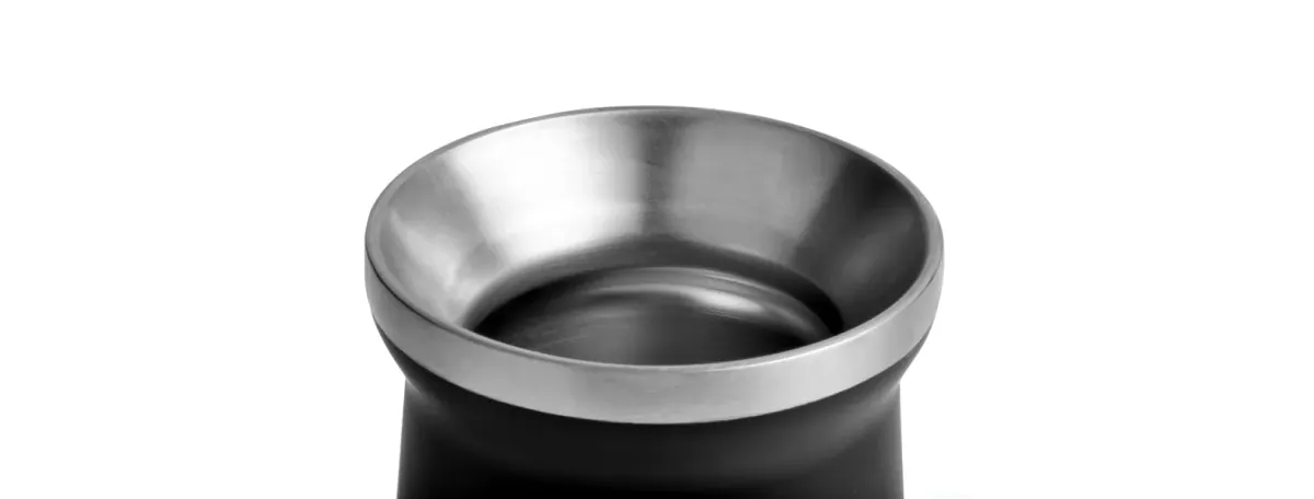 Cuia Térmica Em Aço Inox Com Bomba - Preto - 300Ml - Thumbnail 5