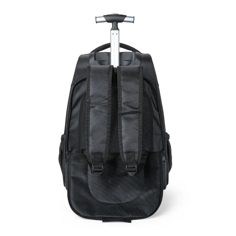 Mochila Em Polyester 600D Com Rodinha - 35L - Preta - Thumbnail 6