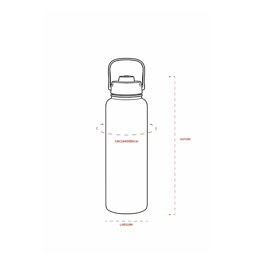 Garrafa Térmica Inox 950ml - Thumbnail 5
