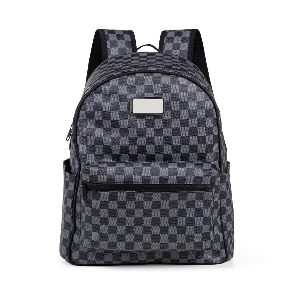 Mochila Em Pvc - Xadrez - Thumbnail 8