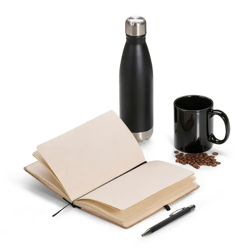 Kit Escritório - Preto - 4 Pçs - Thumbnail 5