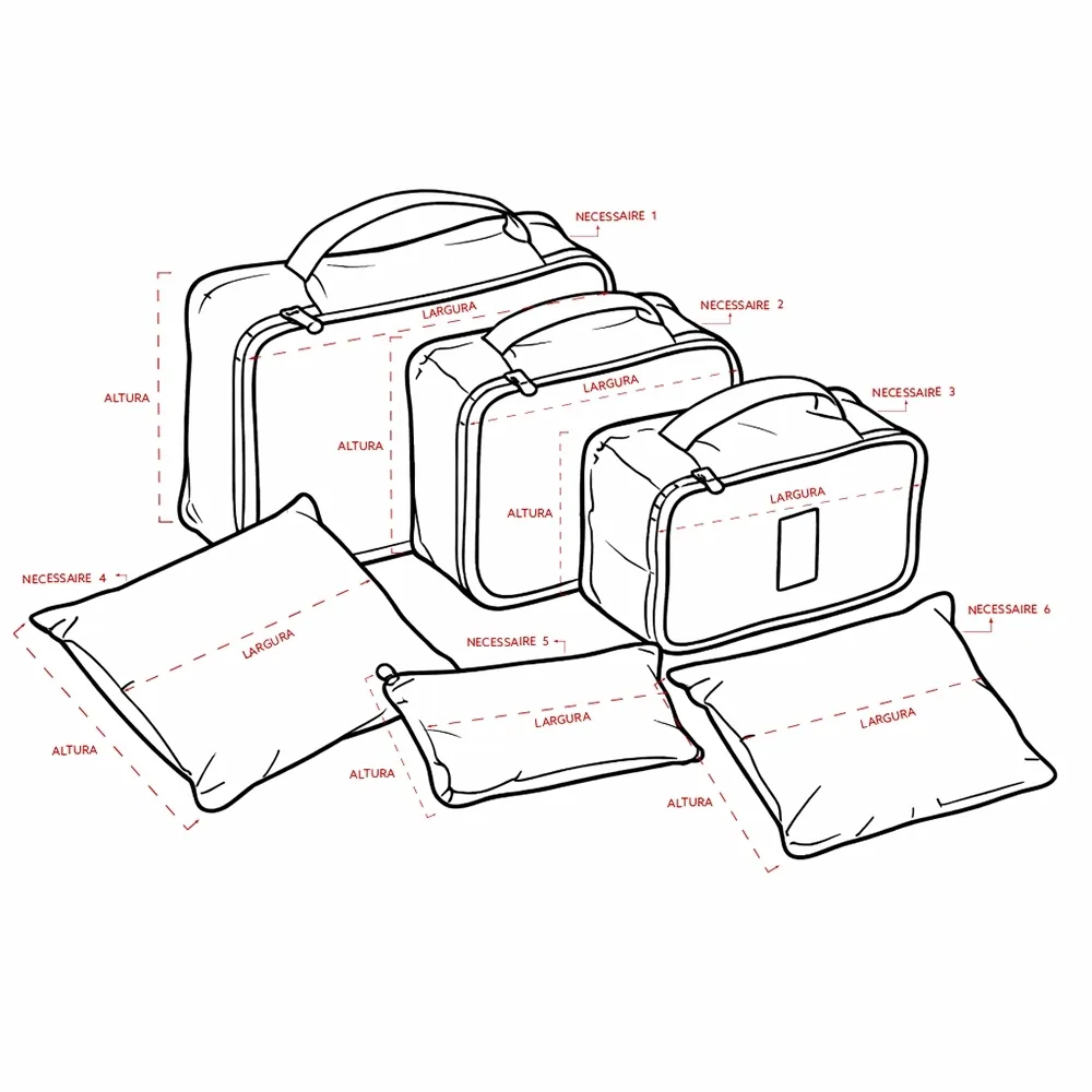Kit Necessaires 6 Peças - Thumbnail 15