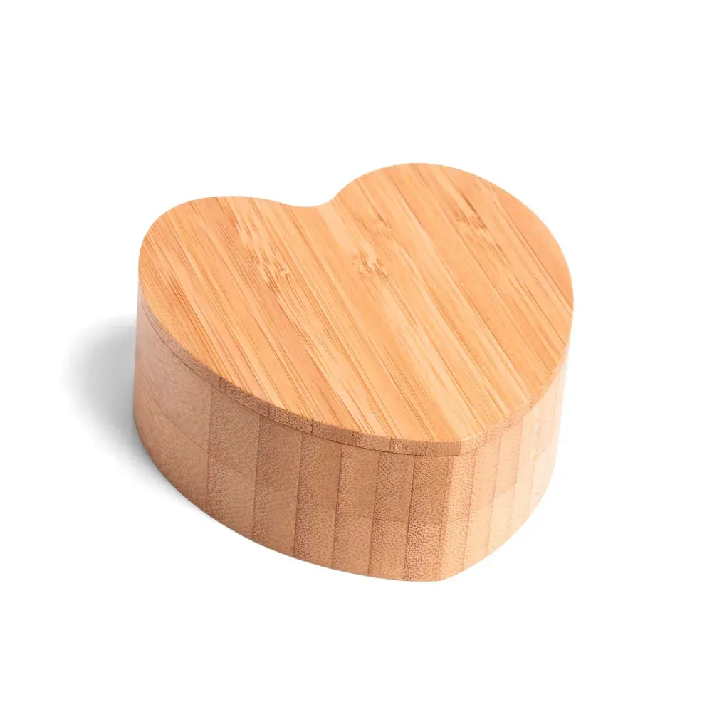 Porta Objetos Em Bambu Com Formato De Coração - Thumbnail 2
