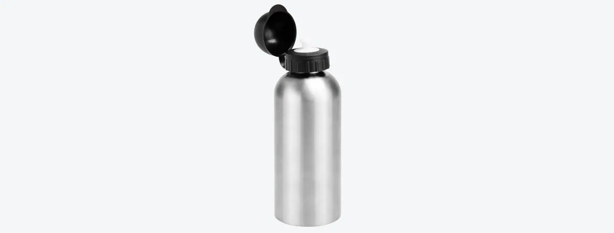 Squeeze Em Aço Inox Com Tampa Preta - 600 Ml - Thumbnail 2