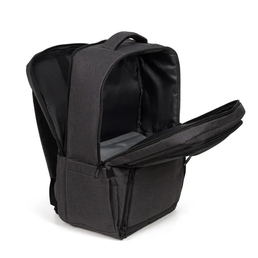 Mochila Com Bolso Térmico Em Rpet - Cinza Escuro - 24L - Thumbnail 3