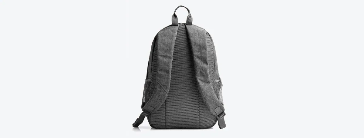 Mochila Em Poliéster 300D - Melange Cinza - Thumbnail 5