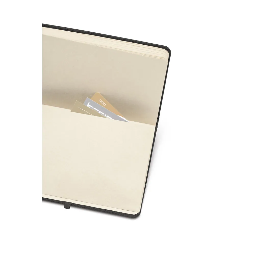 MATISSE II. Caderno A5 de capa dura em couro 70% reciclado com páginas pautadas - Thumbnail 4