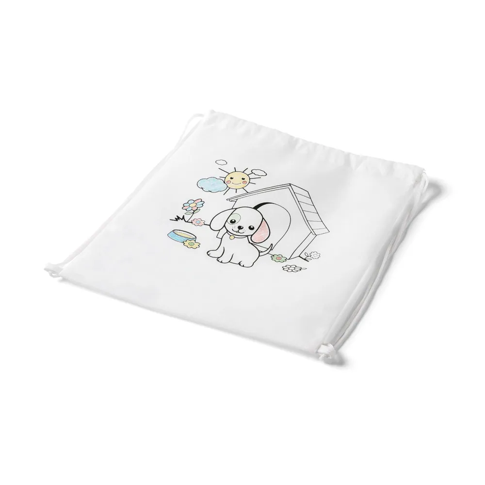 BALOO. Sacola tipo mochila para colorir em non-woven (80 g/m²) - Thumbnail 2