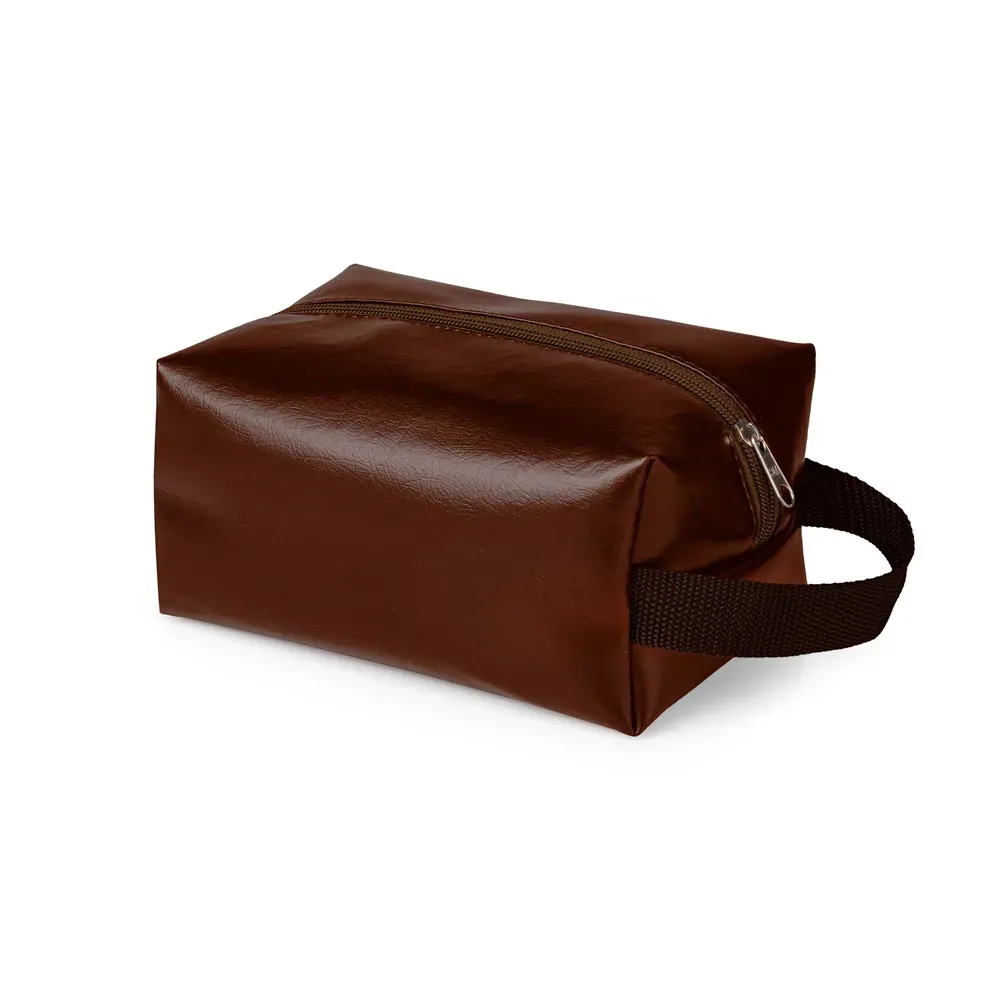Necessaire C/ Alça Em Material Sintético - Marrom