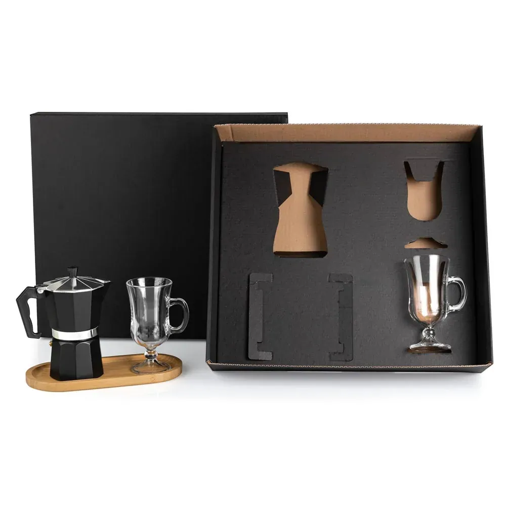 Kit Para Café Com Cafeteira Italiana - 4 Pçs - Thumbnail 2